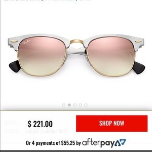 Brand new Clubmaster Aluminum Flash Ray Bans